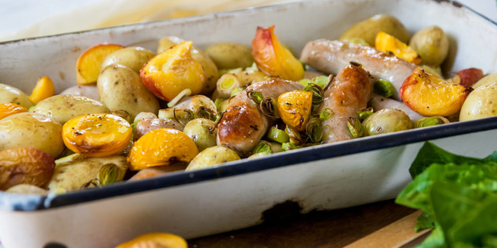 Eskort Pork Sausages and Baby Potato One Pan Party
