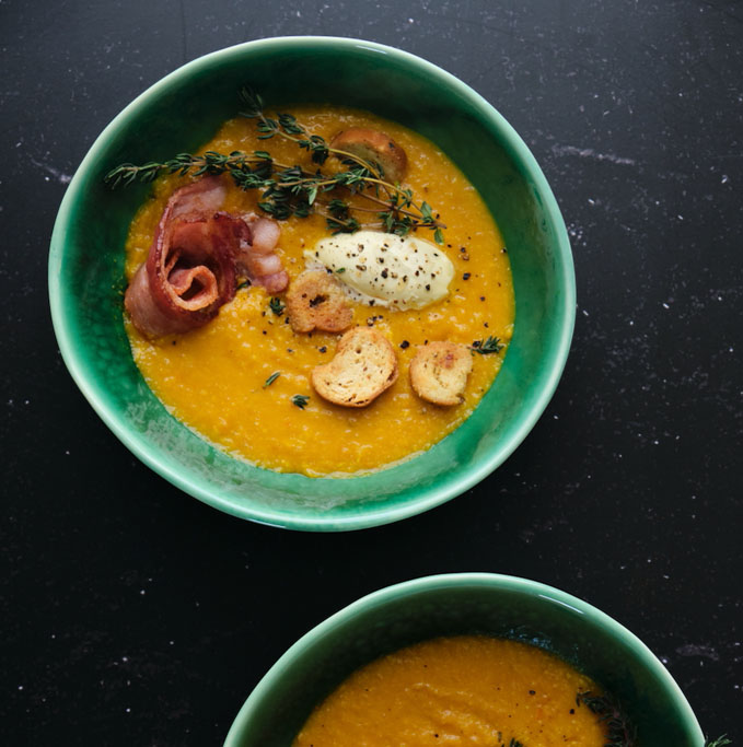 Eskort Spicy Butternut and Bacon Soup