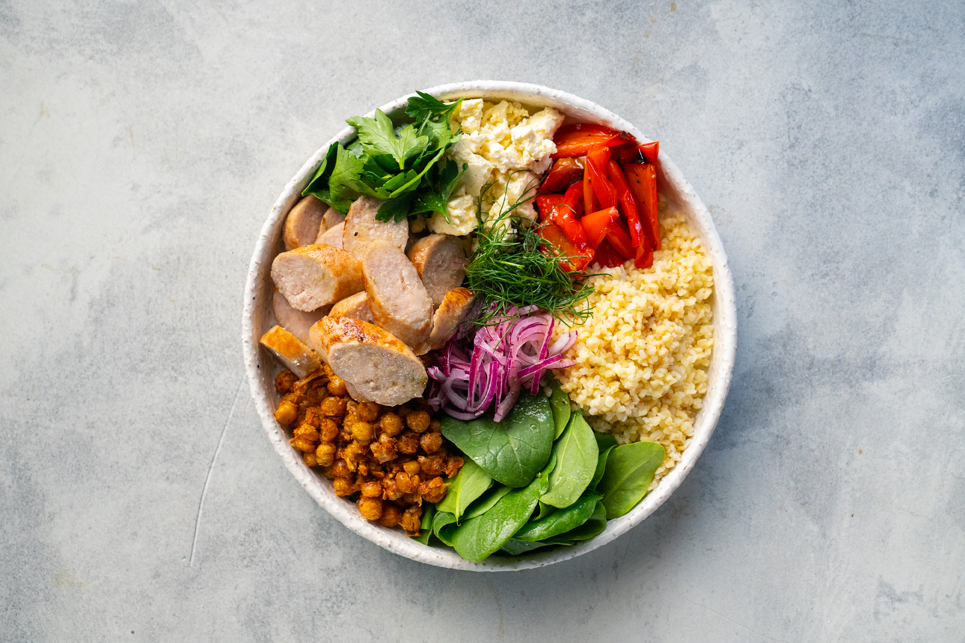 Eskort - Eskort Jalapeño Pork Sausage Salad With Red Pepper And Bulgur Wheat - Eskort